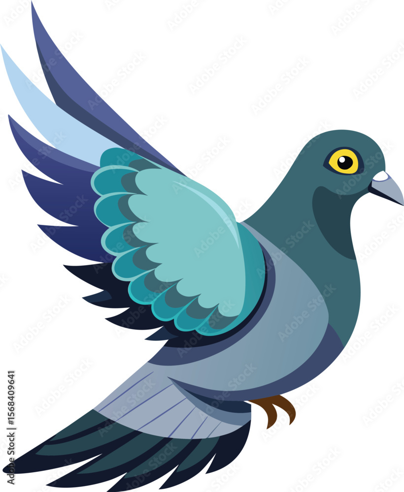 Obraz premium Pigeon Illustration vector design with editable 