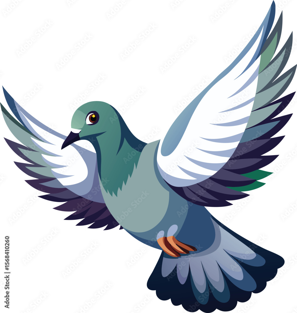 Obraz premium Pigeon Illustration vector design with editable 