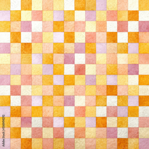 Pastel Peach Checkered Pattern Seamless Design for Creative Projects