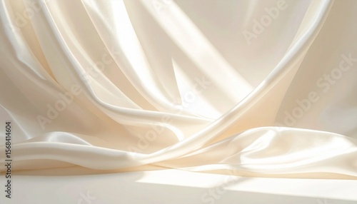 Wallpaper Mural Cream Colored Fabric Draped in Soft Light Torontodigital.ca