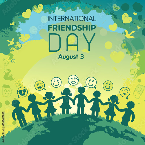 Creative International Friendship Day Poster Vector Illustration | Colorful Design Celebrating Global Unity, Love, and Togetherness