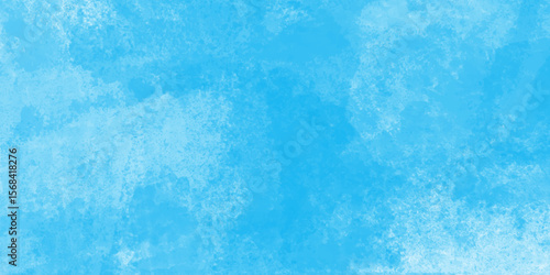 Modern blue powder style grunge textured abstract bright paper watercolor stain with hand paint background, texture for design distressed grunge smoky painted artistic watercolor cyan background.