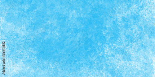 Modern blue powder style grunge textured abstract bright paper watercolor stain with hand paint background, texture for design distressed grunge smoky painted artistic watercolor cyan background.