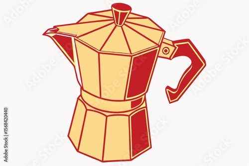 highly detailed, rendered, hyper-realistic, teapot, orange, red, gradient, minimalist, geometric, bold, striking, 3d, intricate, high quality