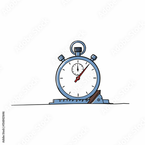 Stopwatch displayed on a flat surface for timing activities  