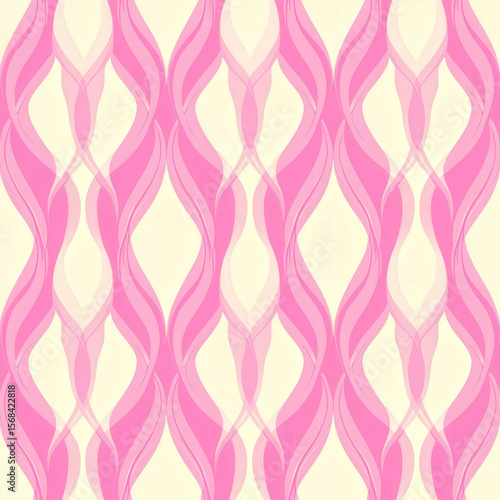 Elegant Flowing Pink Stripes Seamless Pattern for Background Design