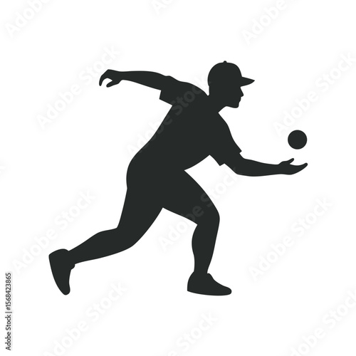 Fielder Throwing Ball With Focus Silhouette