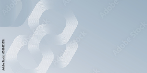 Abstract hexagon lines on gray background. Geometric stripe line art design for poster  brochure  cover