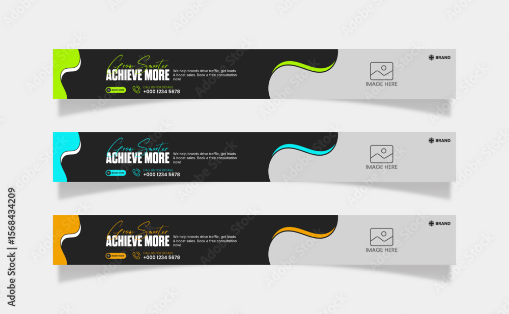 Fototapeta premium Leaderboard web banner design template