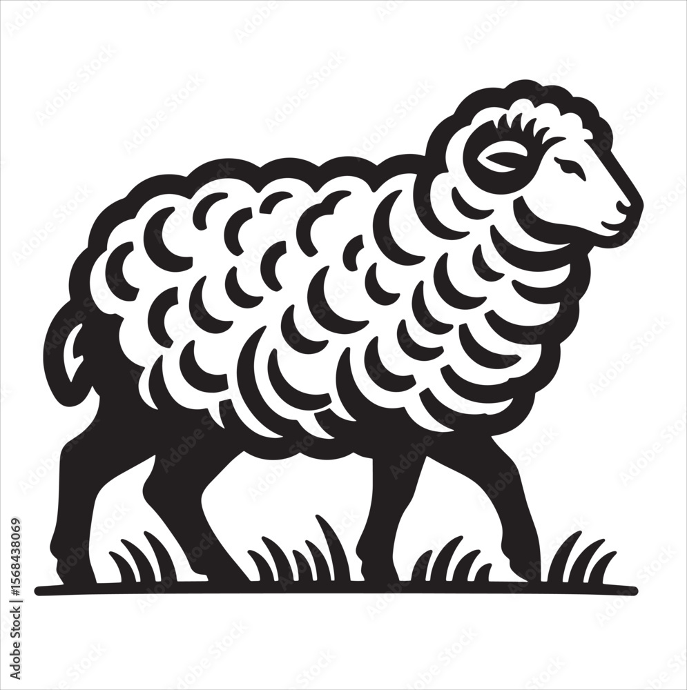 Naklejka premium Sheep Svg