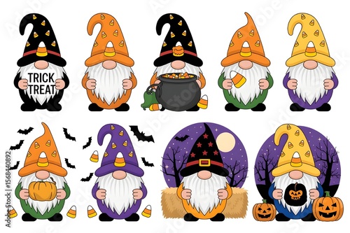 halloween monsters set