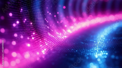 Wallpaper Mural Digital wave of vibrant colors flowing in waves at night in an abstract artistic representation Torontodigital.ca