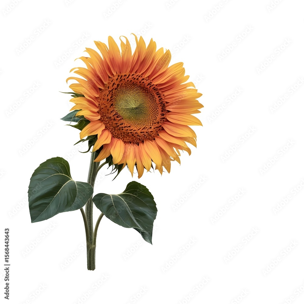Fototapeta premium sunflower isolated on white background