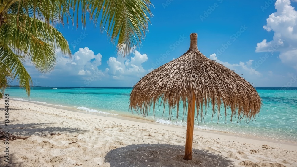 Fototapeta premium beach with umbrella