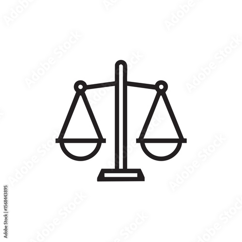 Balance of justice symbol for legal representation and advocacy