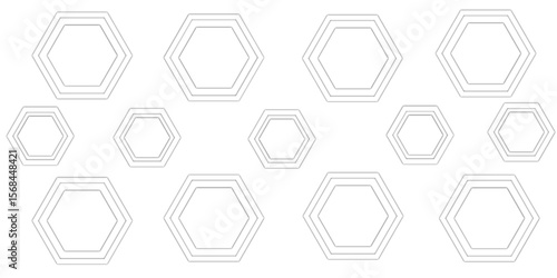 Seamless hexagonal pattern of white wine bottles and paper creates a modern geometric design element