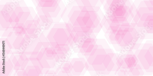 Abstract pink background with seamless geometric heart pattern, a vibrant digital illustration for Valentine's decoration