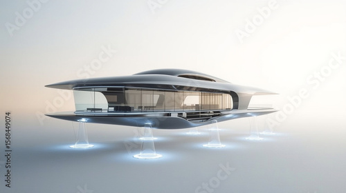 Futuristic Hovering Smart Home Design