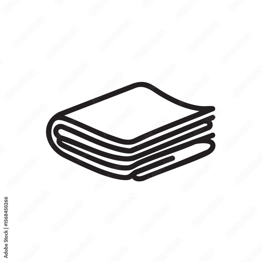 Neatly folded towel for spa or home use in wellness relaxation setting Neatly folded towel for spa or home use in wellness relaxation setting