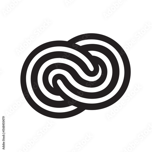 Creative concept of intertwined lines for modern design applications