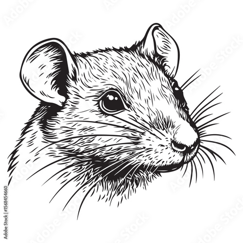 cute mouse head silhouette