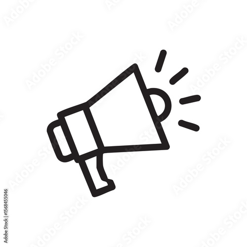 Megaphone symbol for announcements in marketing and events design