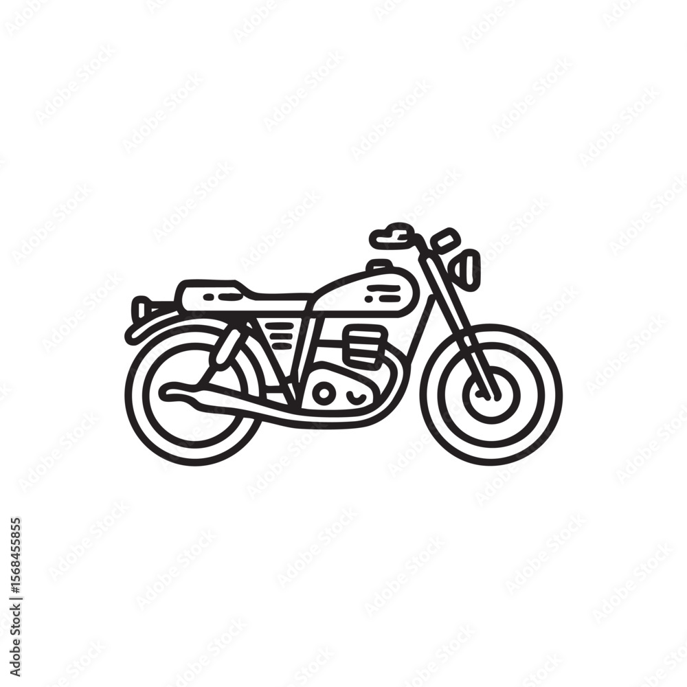 Fototapeta premium Vintage motorcycle design for projects and merchandise