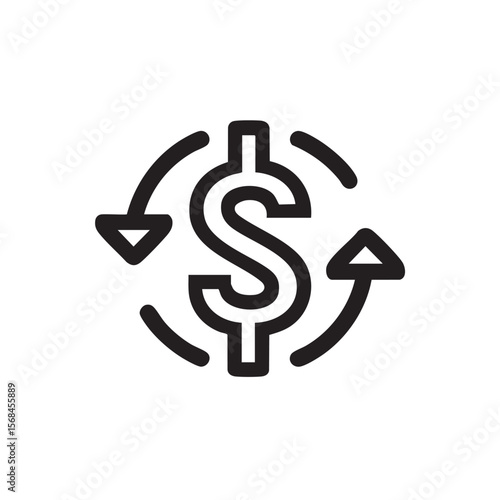 Symbol for currency exchange and financial transactions