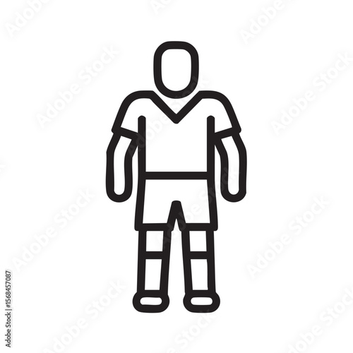 Minimalist character design for sports team uniform concept