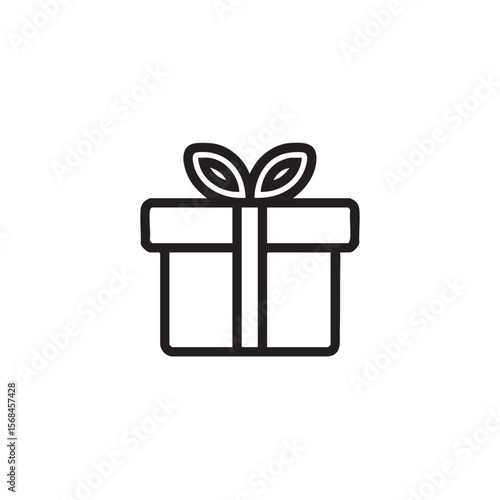 Gift box with decorative leaves for celebrations and special occasions