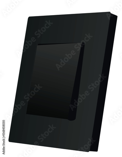 Black mono switch. vector illustration	