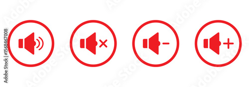 speaker volume icon vector illustration in editable stroke.
