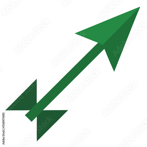 Free Download Green Arrow Pointing Up Right direction symbol - GFXLoad