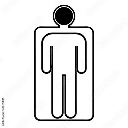 Minimalist Male Figure Icon symbol