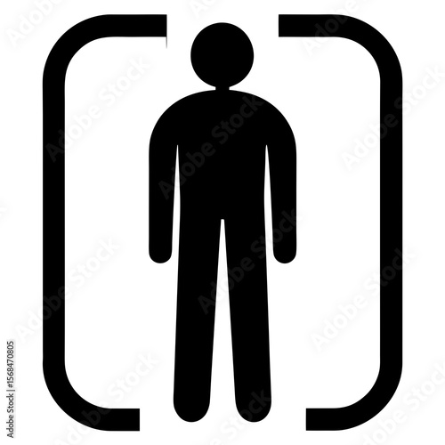 Minimalist Male Figure Icon silhouette person
