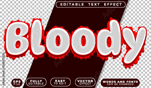  Blood Red Horror Injury Violence Dark Editable Vector Text File