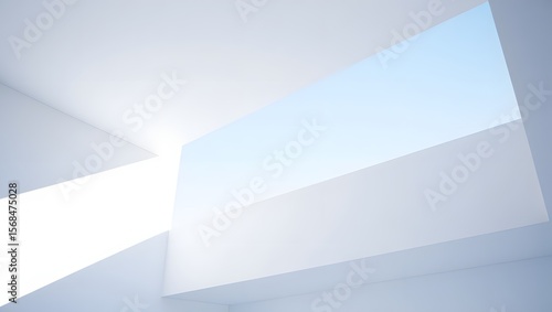 Wallpaper Mural Minimalist architecture interior design white space with sky light and geometric forms Torontodigital.ca