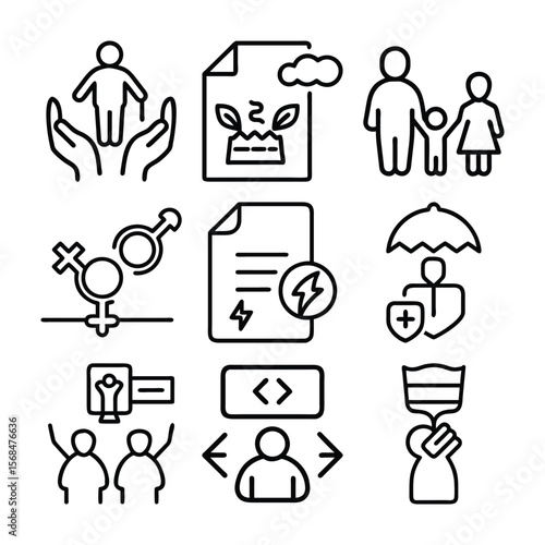 set of business icons