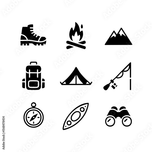 Minimalist Silhouette of a Person Kayaking on a White Background Transparent png vector