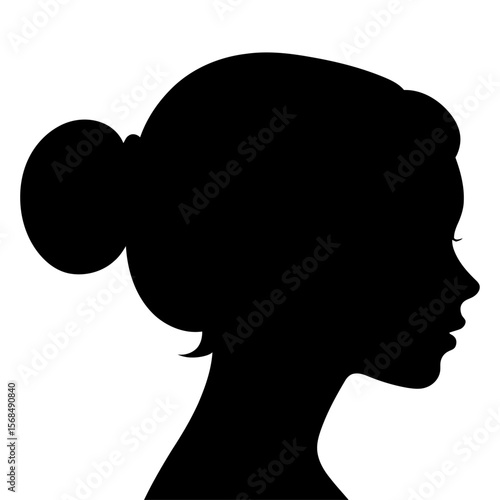 Ornamental buns detailed hairstyle vector for cultural festivals historical reenactment and traditional art projects