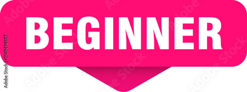 beginner sticker. beginner sign on transparent background