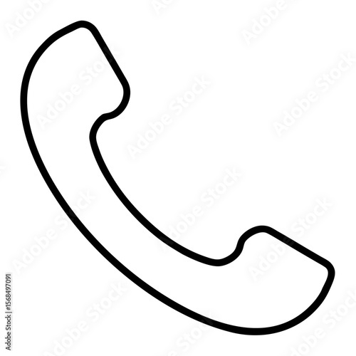 Simple Telephone Receiver Icon communication symbol