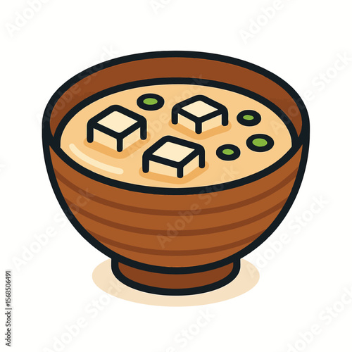 Delicious Bowl of Tofu Miso Soup