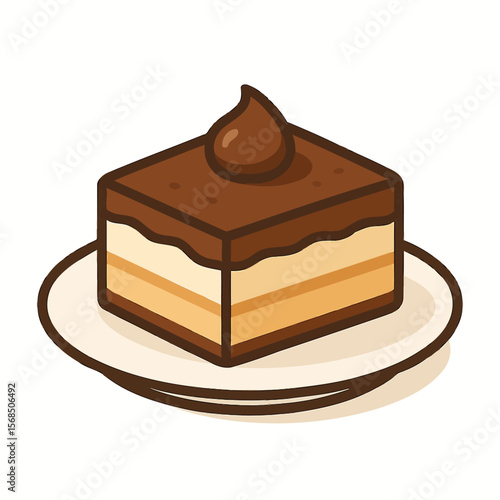 Delicious Chocolate Layer Cake Slice