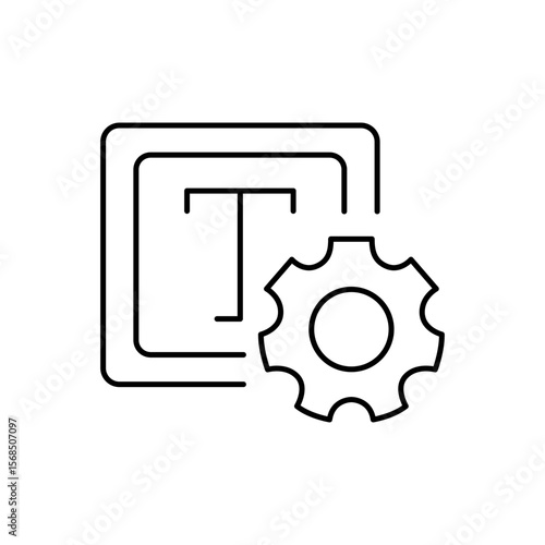 Text Editor Settings Icon: Typography, Font, Content Formatting, and Document Configuration Symbol