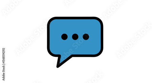 Chat App Icon – Flat Vector Illustration