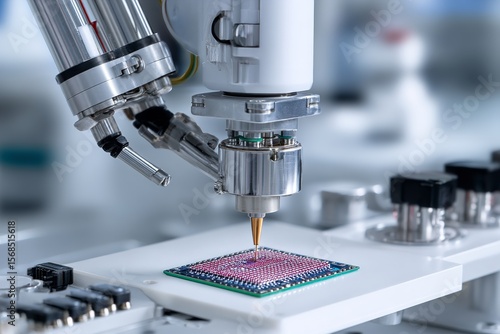 Precision technology advances in microchip manufacturing during a laboratory session at a technical research facility