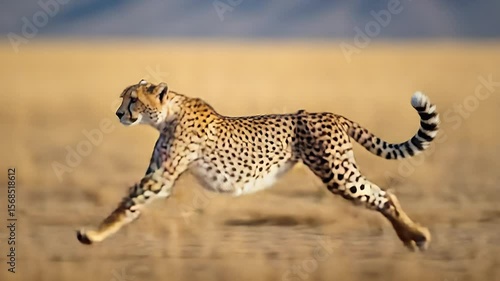 Speed and Grace: A cheetah in full sprint, showcasing the raw power and agility of one of nature's fastest creatures.