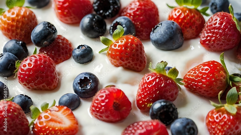 8K ultra HD image of berry yogurt flat lay with clean bright background suitable for commercial usage
8K ultra HD image of berry yogurt flat lay with clean bright background suitable for commercial usage