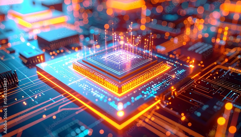 Fototapeta premium Digital technology background. Digital data background, graphic resource 